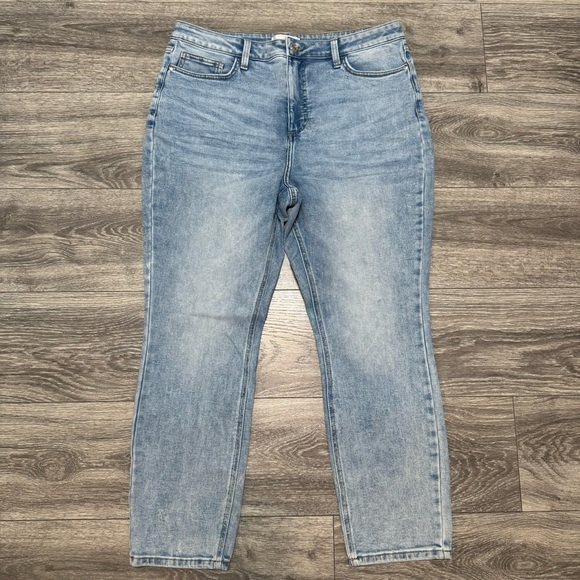 LC Lauren Conrad Women Blue Skinny Ankle Vintage Look Denim Jeans Size 16 - Picture 1 of 13